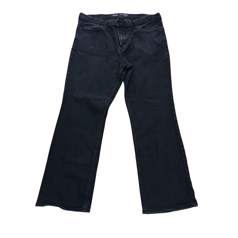 Old Navy Mens Bootcut Jeans Black Rinse Built-In Flex 40x32 S/583173-00